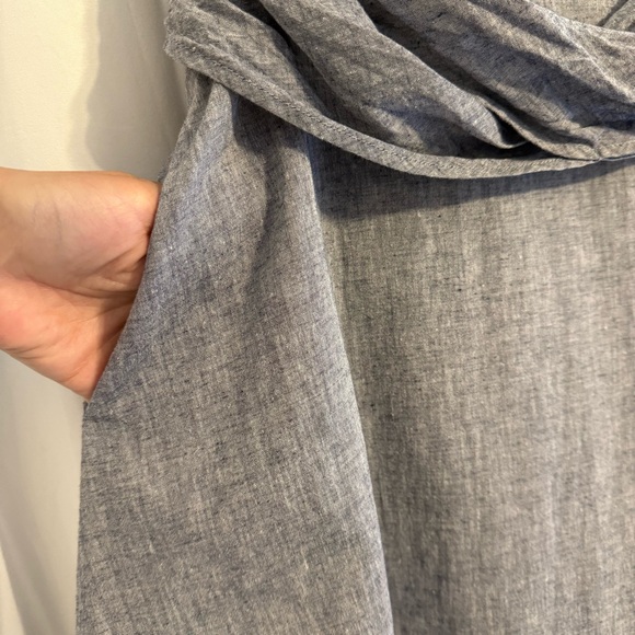 Boden Linen Blend Midi Dress Blue Gray Sleeveless Pockets Women’s 8 - Picture 7 of 9